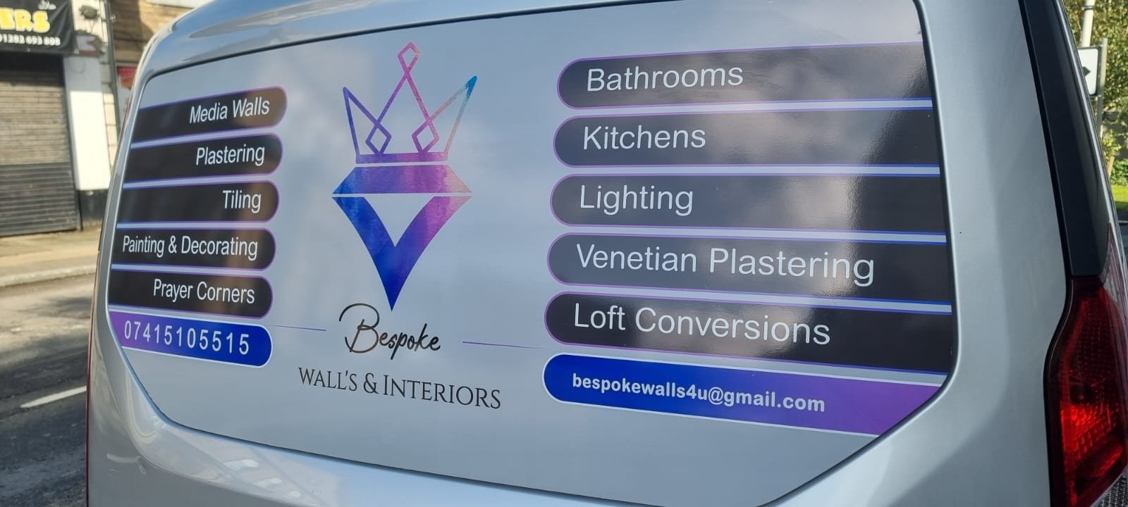 Van signage — Bury Van Signs job