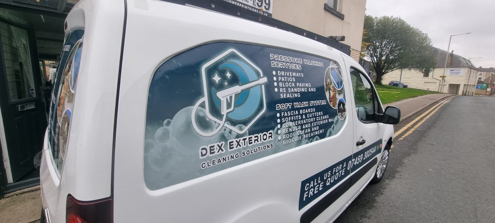 Dex Exterior Cleaning Solutions van — Bury Van Signs job